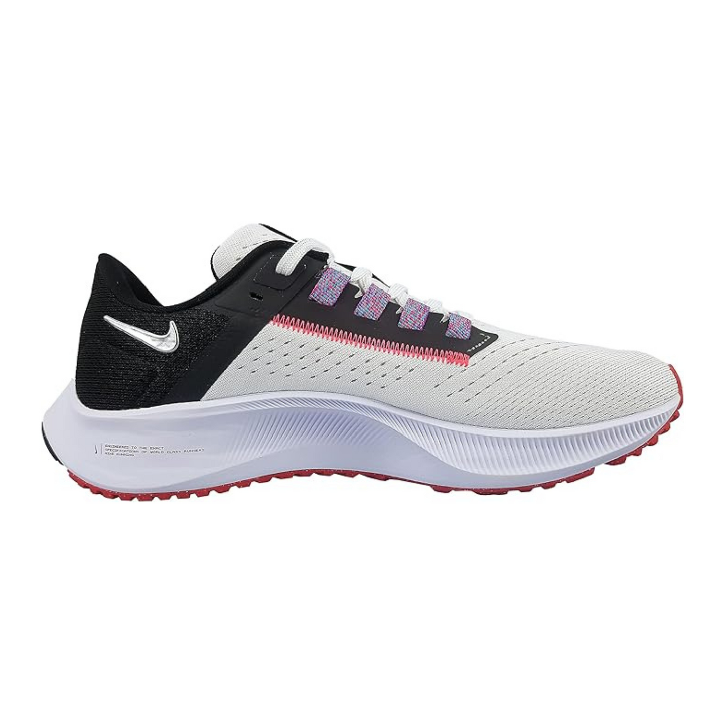 Nike Air Zoom Pegasus 38 White/Black/Crimson/Metallic Silver (Women's)